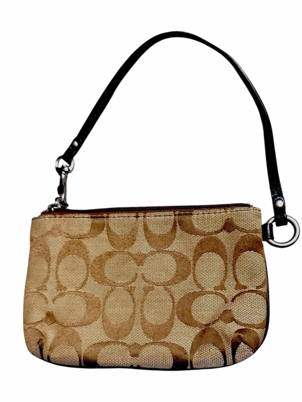 Coach Signature Canvas Wristlet